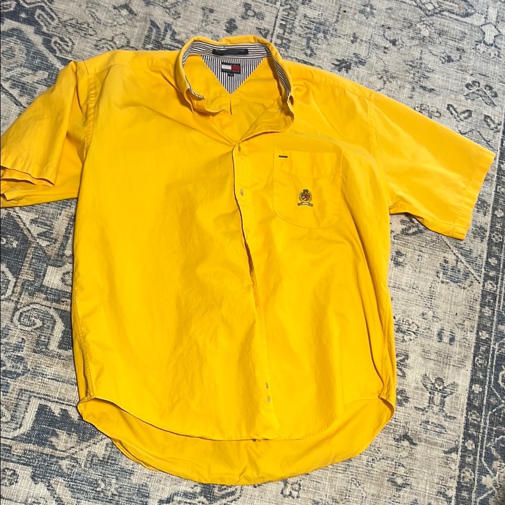 Tommy Hilfiger Yellow Casual Button Down Shirt